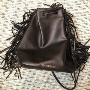 VS Faux leather fringe backpack